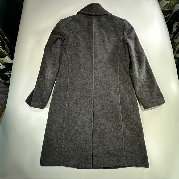 Marvin Richards wool cashmere coat tailored winter gray petite 10P - Picture 4 of 16